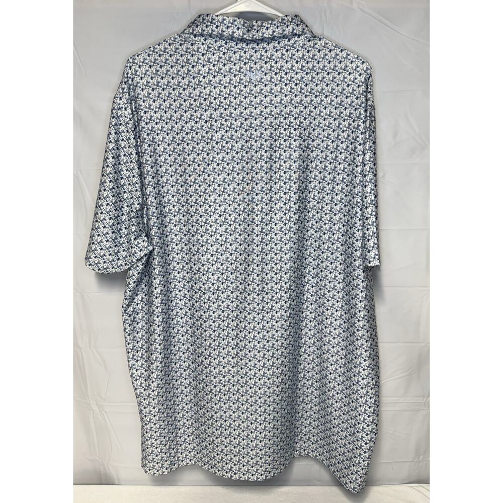 Hickey Freeman Golf Polo Mens XL Tall Performance Lightweight‎ Stretch Pattern - Picture 2 of 7